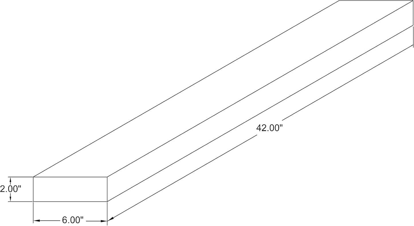 joelsantiques - 42 Inch Wooden Floating Shelves for Wall - 42x6x2 in - Made of Natural Wood - Long Heavy Duty Rustic Wall Shelves for Bedroom - Perfect for Living Room, Kitchen - Mocha