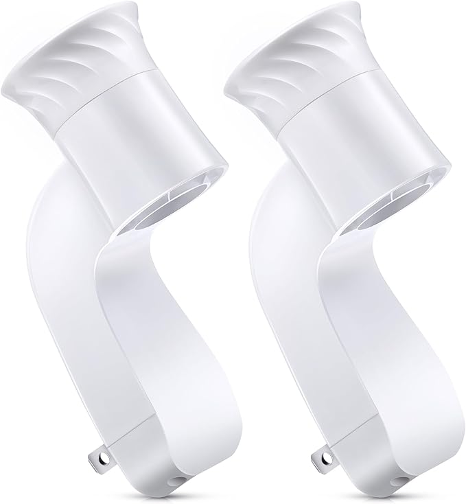 Hohean 2 Pack Wall Fragrance Plug in Compatible with Bath and Body Works WallFlower Refills, ETL Certified, Rotatable, Precise Scent Adjustable Fragrance Control Diffuser Plug for Home, Office (White)