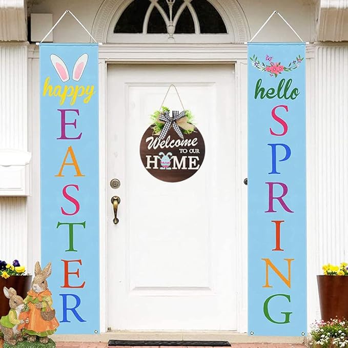 Interchangeable Welcome Sign for Front Door with 4 Seasonal Wreaths and 14 Changeable Icons, Farmhouse Front Door Signs, Door Decoration Porch Decor, Seasonal Wooden Home Sign home décor (6wood)