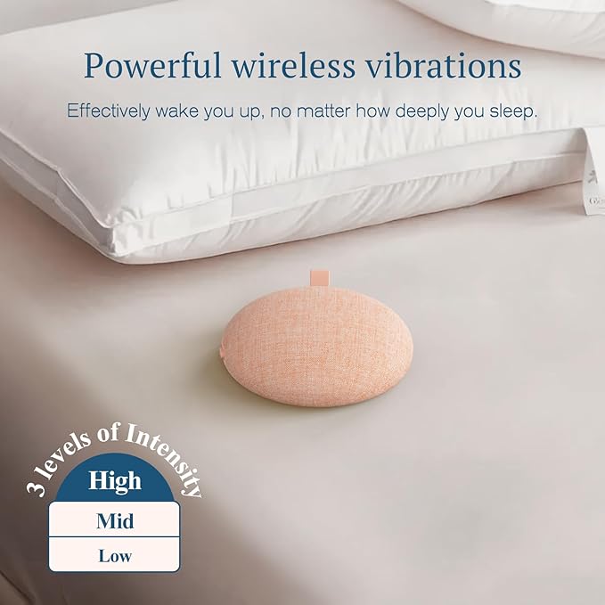 ANJANK Loud Alarm Clock with Wireless Bed Shaker, Vibrating Dual Alarm with Light Wake Up for Heavy Sleepers & Hearing Impaired, 9-Color Night Light, 8 Alarms, 0-100% Dimmer, USB Charger, Bedroom