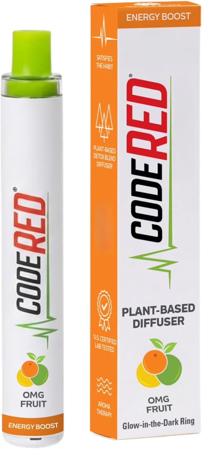 Code Red V-Aid OMG Fruit Mullein Herbal Stick - Plant-Based Herbal Breathing Stick with Mullein, Thyme & Fruit Blend - Portable Wellness Companion for Daily Balance - 600 Uses