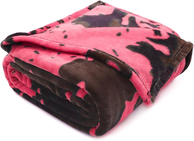 Hot Pink Blanket for Kids, Cute Warm Soft Toddler Blanket for Stroller Bed Nursery, Strawberry Pink Gifts for Girls Birthday Eeaster Mother's Day, Y2K Room Home Decor, 40x50inches