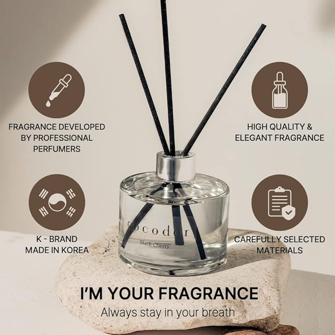 COCODOR Signature Reed Diffuser/White Jasmine/6.7oz(200ml)/2 Pack/Reed Diffuser, Reed Diffuser Set, Oil Diffuser & Reed Diffuser Sticks, Home Decor & Office Decor, Fragrance and Gifts, Mother's Day
