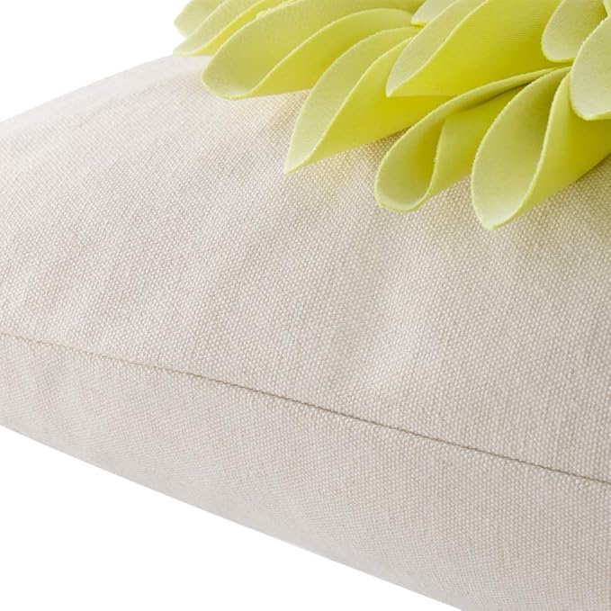 OiseauVoler Summer Throw Pillow Covers Decorative 3D Sunflowers Cushion Covers Handmade Pillowcases for Couch Bed Living Room Home Decor 18x18 Inches Lemon Yellow
