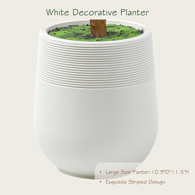 Bellacat 7ft Super Fuller Faux Olive Tree with White Decorative Planter & Multiple Real Wood Trunks, 84in Artificial Olive Tree with Realistic Fruits, Fake Olive Tree for Indoor & Outdoor Décor