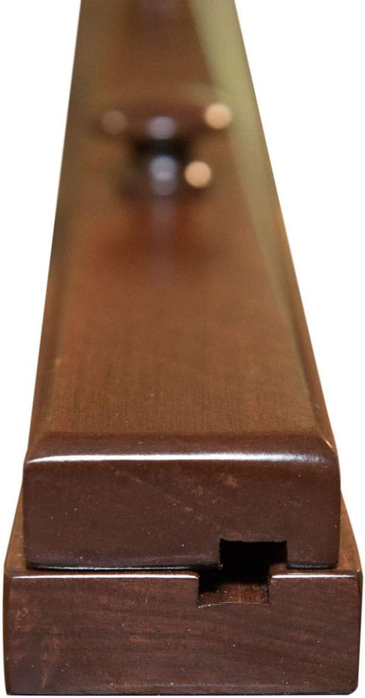 RRD Amish Made Quilt Rack Wall Mount - Rustic Tapestry Hangers for Rugs, Tapestries & Quilts - Maple Wood, Coffee Stain, 72' Long