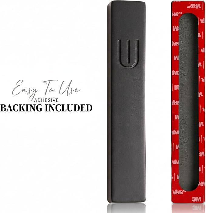 SURI Mezuzah for Door with Scroll – 7 Inch Modern Mezuzah Case with Non Kosher Scroll Included, Fits up to 6” Scroll, Easy Adhesive Installation, Gift Box Included