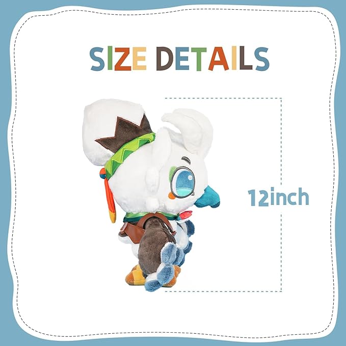 Nadou TLOZ Tulin Plush, 12 Inch White Bird Stuffed Animal, Halloween, Christmas, Birthday Hug Toys for Boys and Girls