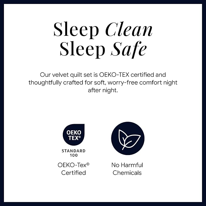 Tribeca Living Luxury Velvet Quilt Twin Size Set - 260GSM Ultra-Soft Oversized Velvet Bedspread Comforter Set with 1 Sham, in Florence Navy Blue
