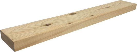 Joel's Antiques 42 Inch Floating Shelves for Wall - 42x6x2 in - Unfinished Wood Shelf Design, Wooden Wall Shelves for Bedroom, Bathroom, Kitchen and Living Room - Display and Store Your Décor at Home