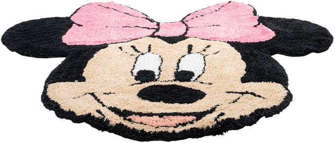Jay Franco Disney Minnie Mouse Plush Fluffy Accent Rug - 4 x 3 ft Area Rug for Kids Bedroom or Living Room Decor