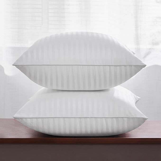 Oubonun 22 x 22 Throw Pillow Inserts, Firm and Fluffy Decorative Square Pillows for Couch Bed Sofa with Soft Cotton Cover White Cushion with Down Alternative Pack of 4