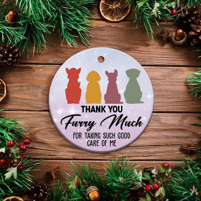 Vet Christmas Ornament 2025-3" Ceramic, Vet Tech Week Appreciation Gifts Bulk for Women Men, Thank You Gift for Veterinarian Dog Cat Grommer Sitter Trainer Kennel Tech Home Décor