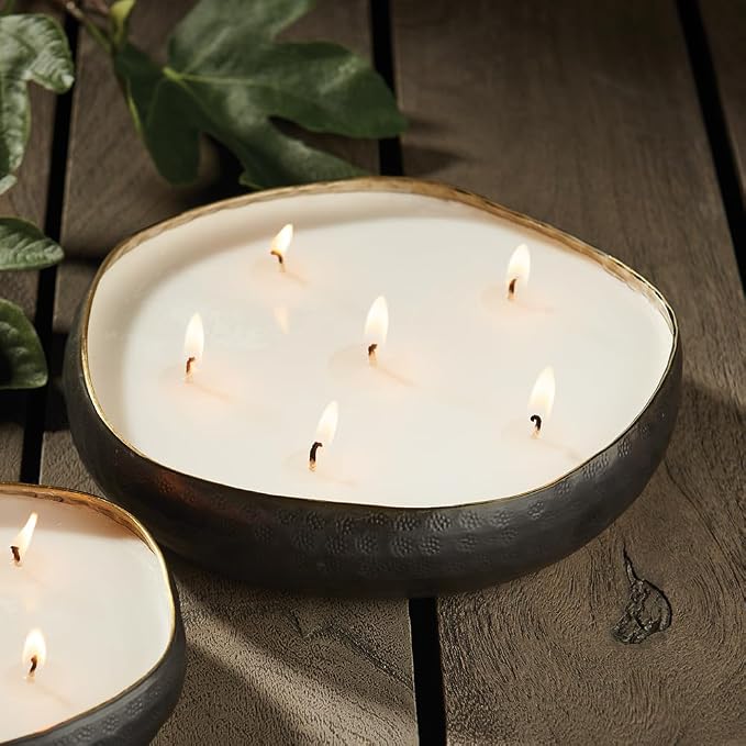 Napa Home & Garden Oudh Noir 6-Wick Candle Tray Black