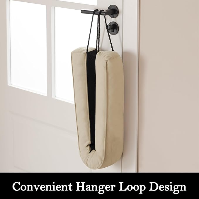 Sunolga Door Draft Stopper Blocks Hot and Cold Air with Removable Washable Cover for Bottom of Door, All-Season Seal for Noise, Light, Dust, Door Sweep for Gaps Up to 3", Home Essentials, 38", Beige