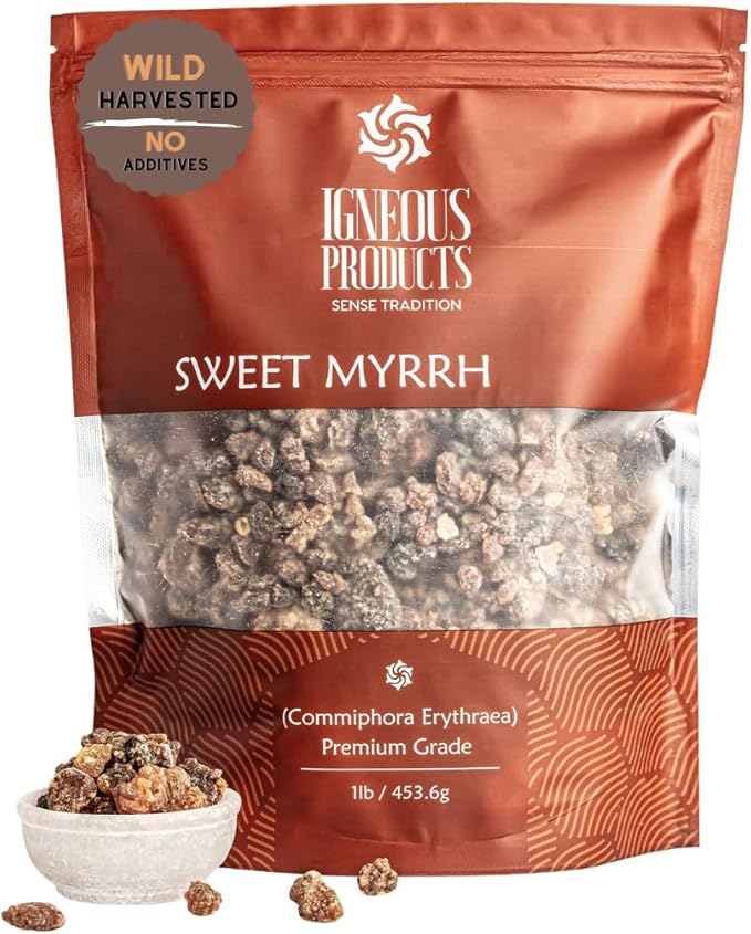 Myrrh Resin by Igneous Products (1 LB) | 100% Natural Myrrh Incense | Commiphora Erythraea | Bulk