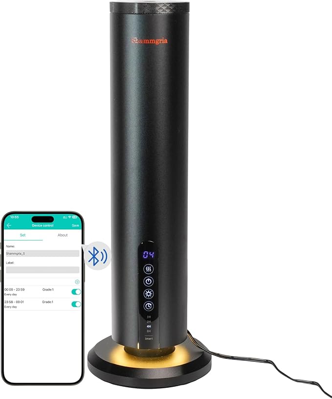 Air Diffuser Bluetooth Waterless Essential Oil Aromatherapy Diffuser with Timer, 1200 Sq Ft Coverage Fit for Home, Office, Bedroom & Spa