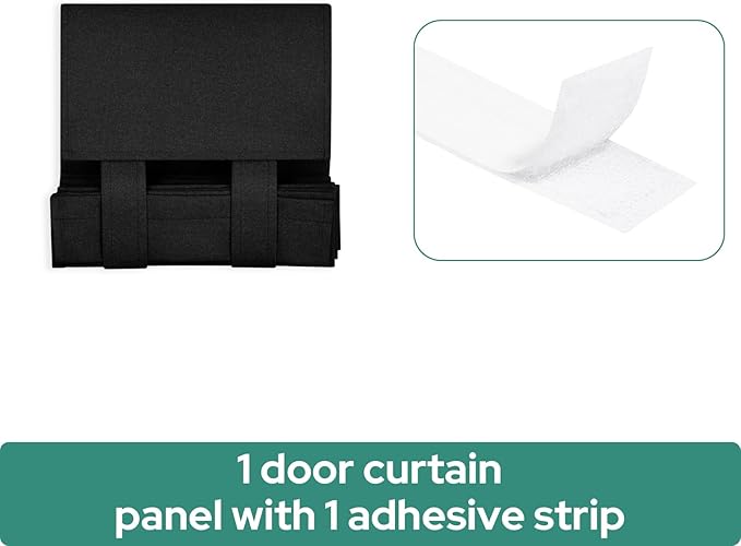 HOMEIDEAS 100% Linen Blackout Sidelight Curtains for Front Door, Side Door Window Curtains, Small Window,Thermal Insulated Covering, 1 Panel, W12 X L40 Inch, Black