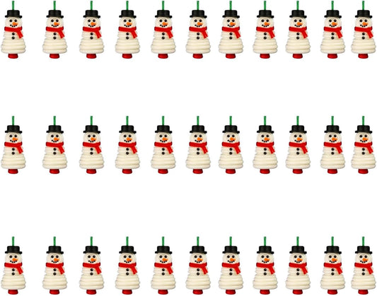 DIY Christmas Button Ornament Making Set - Snowman/Santa/Angel, Fun Holiday Craft Kit for All Ages, Ideal Xmas Tree Hanging Decor & Festive Gifts (30 pcs-C)