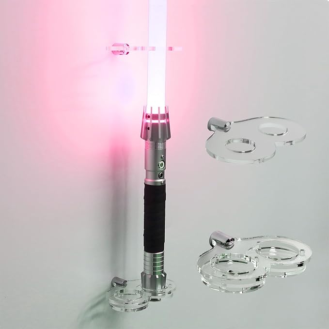 lightsaber vertical wall mount.lightsaber wall mount holder.Applicable to most lightsabers.(Transparent 2 holes)