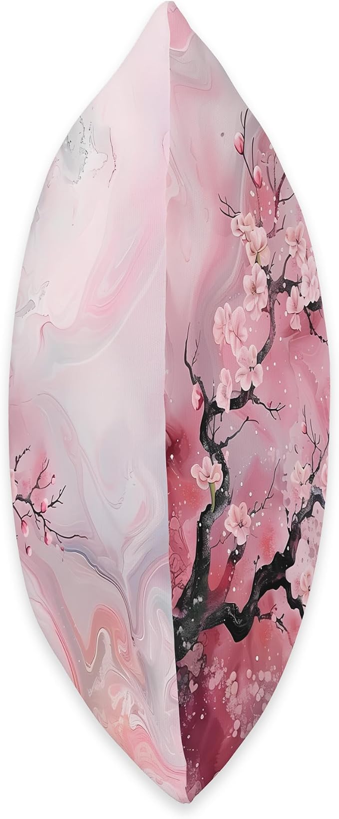 Cherry Blossom Abstract Wall Art - Japanese Sakura Painting Throw Pillow