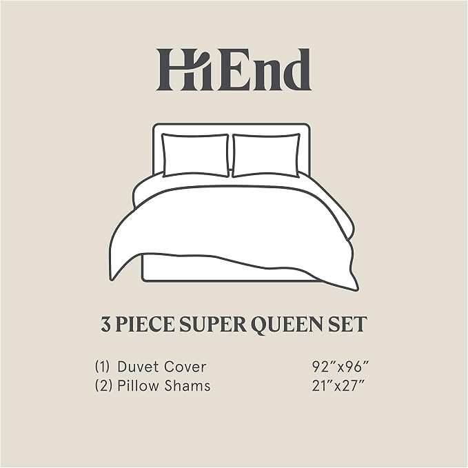 HiEnd Accents Stella Faux Silk Velvet 3 Piece Duvet Cover Set with 2 Pillow Shams, Queen, Storm Blue, Romantic Western Modern Traditional Style Luxury Bedding, Comforter Cover and 2 Pillow Cases