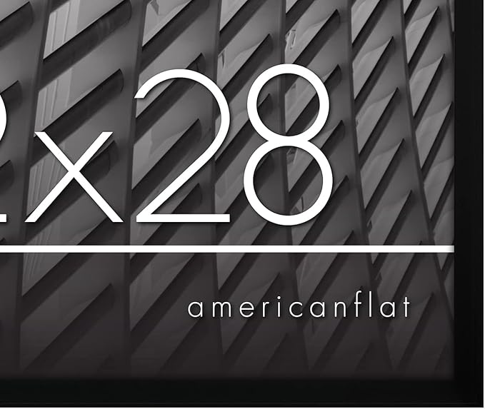 Americanflat 22x28 Poster Frame with Polished Plexiglass - Streamline Collection - Thin Border Picture Frame for Wall Display - Hanging Hardware Included - Black
