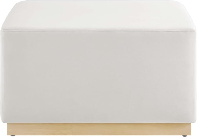 Modway Large 28" Square Performance Velvet Upholstered Upholstered Ottoman