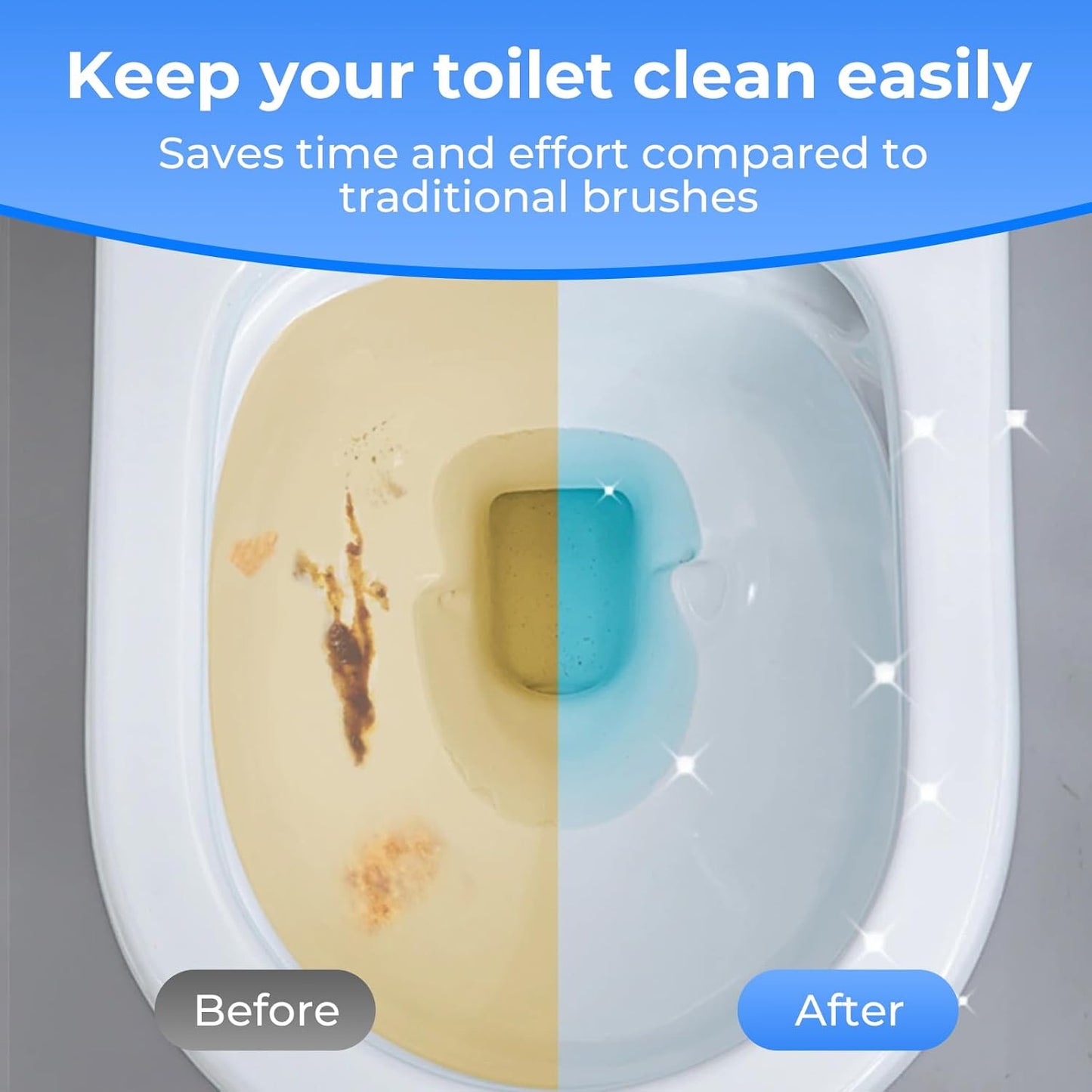 Disposable Toilet Brush&Holder with 18pcs Refills Pads, Toilet Cleaning Kit System,Toilet Bowl Cleaner Wand Holder and Set (24 Replacement Pads Refills)