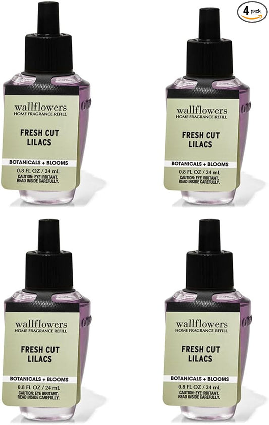 Bath & Body Works Wallflowers Home Fragrance Refills, 4-Pack (Fresh Cut Lilacs)