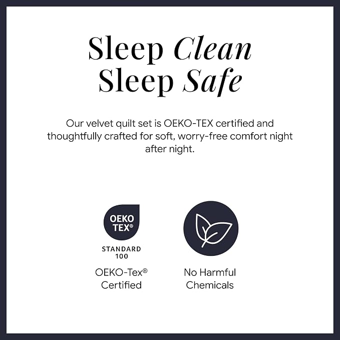 Tribeca Living Lugano Oversized Velvet Quilt Set - All Season, Extra Large, 2 Piece Twin Size Comforter Set with 1 Pillow Sham in Indigo Honeycomb Pattern 260GSM