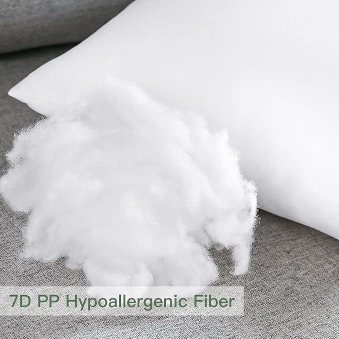 OTOSTAR Pack of 8 Throw Pillow Inserts, 18 x 18 Square Cushion Inner Soft Fluffy Plump Stuffer Cushion Pads White Decorative Pillow Inserts