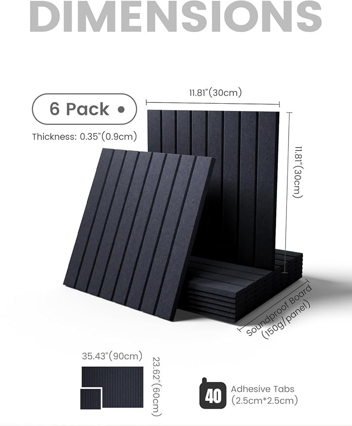 Fluxynara Large Felt Bulletin Board 36" x 24" Cork Board Alternative-6 Pack with 40 Safe Removable Adhesive Tabs, Cork Boards for Walls Cork Board for Home Office Classroom Pin Board-Navy Blue