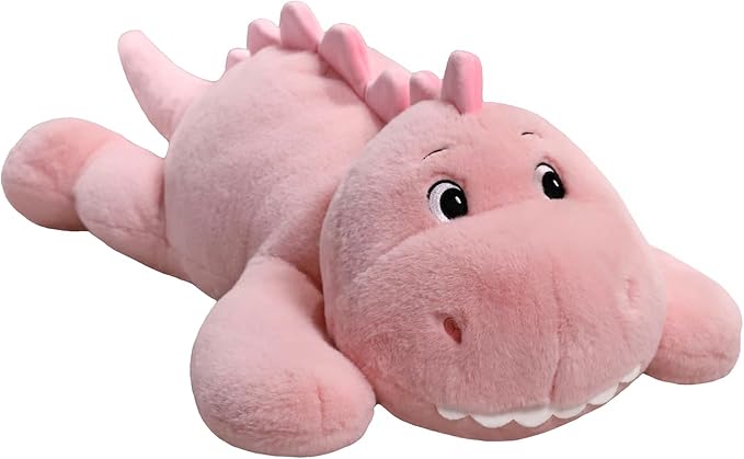 XMV 31 inch 5 lbs Dinosaur Weighted Stuffed Animals, Large Weighted Plush Animal, Cute Plush Toy Pillow, Soft Dino Plushie Gifts for Adults, Kids, Boys and Girls (Pink)