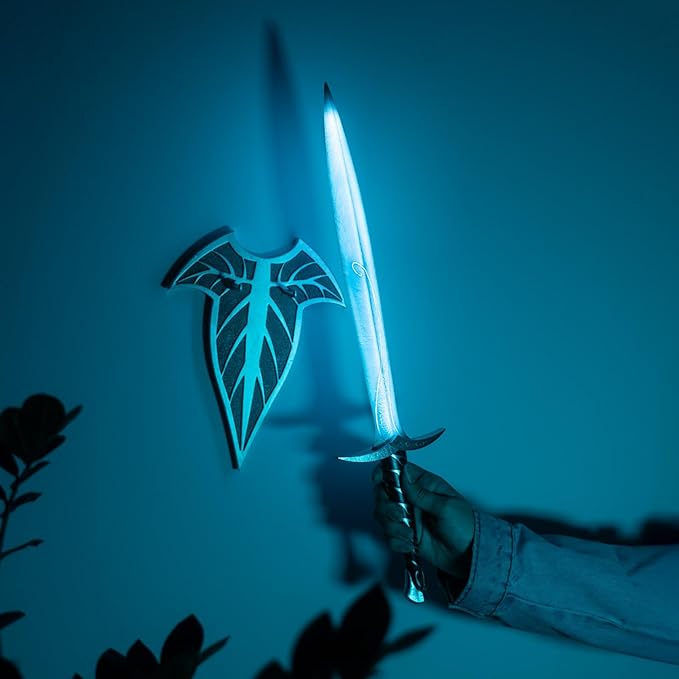 Grupo Erik Lord of the Rings Sword Lamp Collector Edition - Frodo's Sting Sword - Wall Mounted USB and Battery Powered - Blue LED Light - ABS Material - Official Product