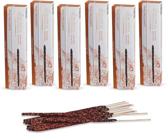 Tulasi Palo Santo Cleansing Incense Sticks (48 Scent Sticks) | with Real Herbs | Long-Lasting 55-Minute Burn | Perfect for Meditation, Yoga & Removing Negative Energy