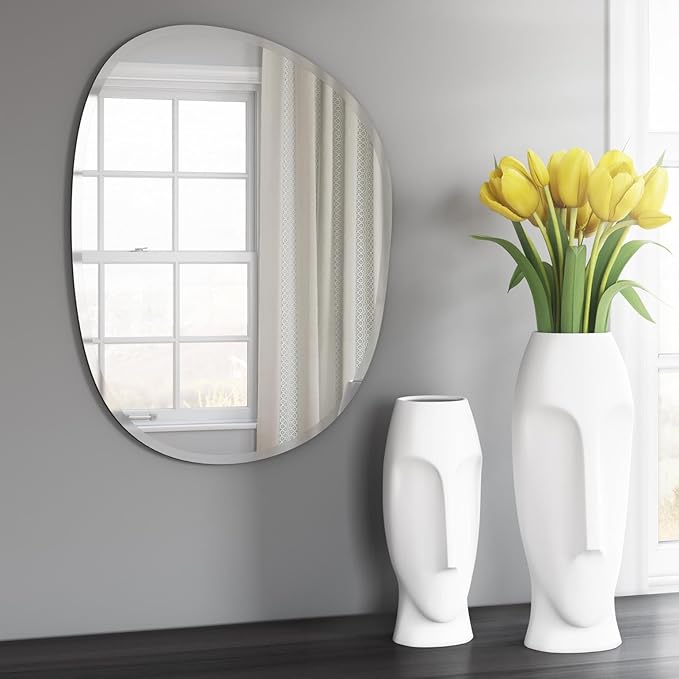 Howard Elliott Matte White Abstract Ceramic Face Vase Set of 2, Small and Tall White Human Face Vases for Decor, Plant, Flowers, Home, Office, Living Room, Entryway, Ideal Gift for Wedding