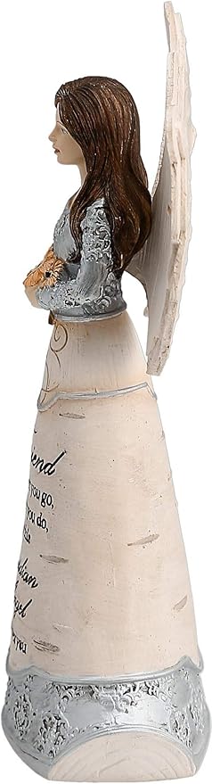 Pavilion Elements Angels Figurine - Guardian Angel Figure Display - "My Friend Wherever You Go, Whatever You Do, May This Guardian Angel Watch Over You" Printed Text, Collectibles Angel Figurines, 6"