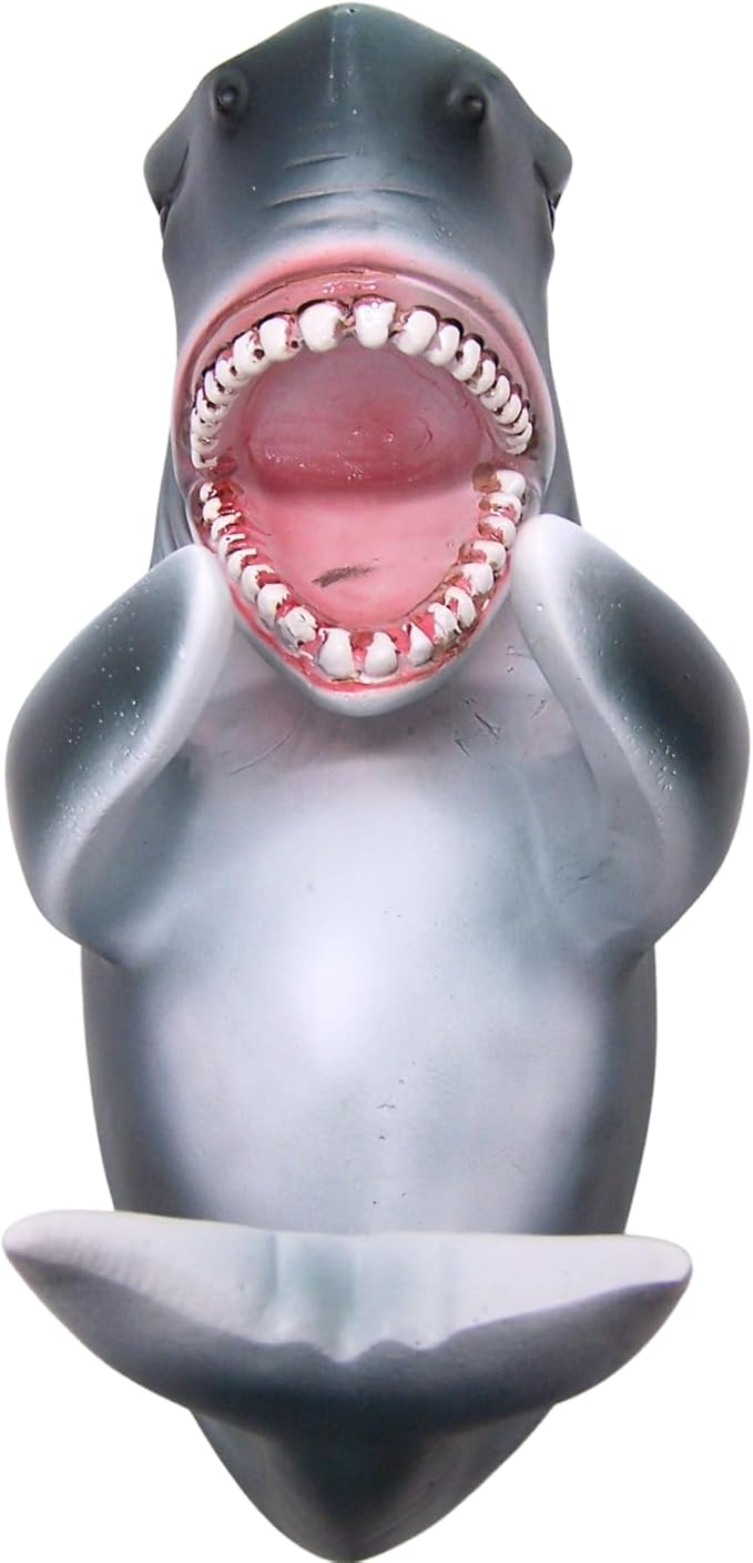Wowser Shark Wine Bottle Holder, Nautical Home Bar Decor, Wine Accessories, Kitchen Wine Organizer