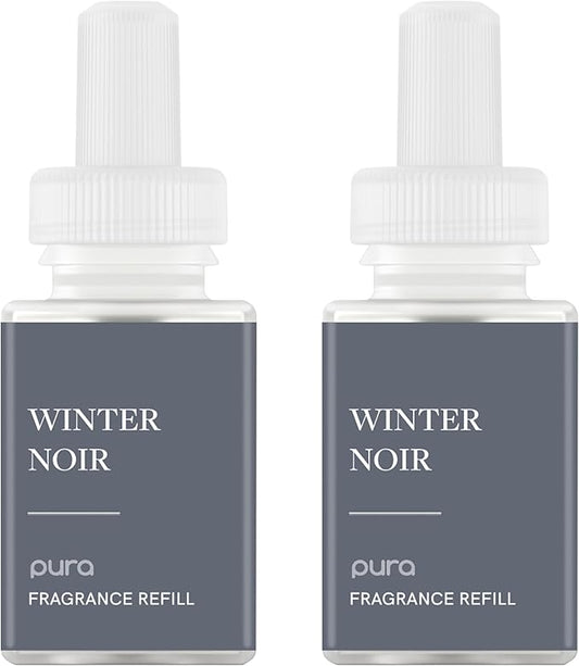 Pura Smart Home Scent Refill - Long-Lasting Premium Fragrance per Refill - Clean Diffuser Fragrance for Home, Office & Apartment - 2 Pack, Winter Noir