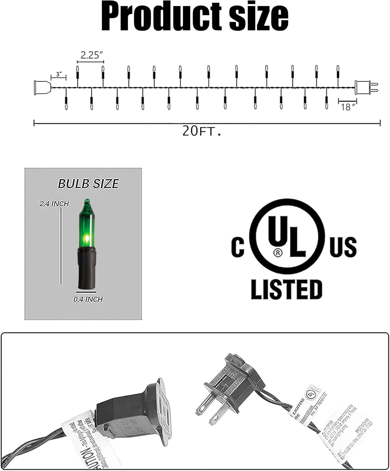 TW SHINE Purple Orange and Green Halloween Lights, 20FT 100 Count Incandescent Mini String Lights, Waterproof Halloween Decorations for Outdoor Indoor Patio Home Party Garden Yard Decor