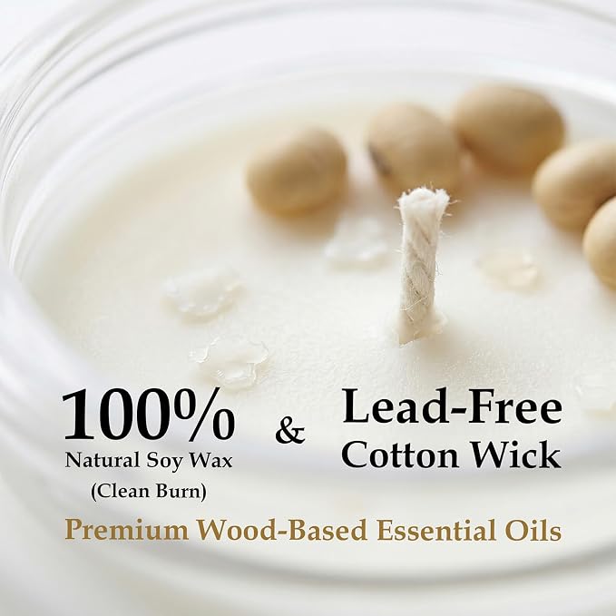 Northern Cedar Woody Scented Candle 9oz Soy Wax Frosted Glass Jar for Home Decor - Scent Hunter Scented Card Included - Ideal Gift for Self-Care & Relaxation for Men & Women Gift