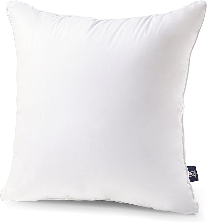 Phantoscope 20x20 Pillow Insert - Throw Pillow Insert with 100% Cotton Cover - 20 Inch Square Form Microfiber Pillow Sham Stuffer - Couch Cushion Pillow, 1 Count (Pack of 1)