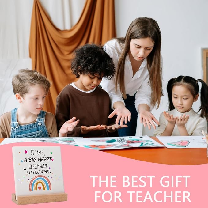 Teacher Appreciation Gifts for Christmas, Graduation Birthday Teacher's Day Gifts for Teacher Mentor Coach- It takes a big heart to shape little minds