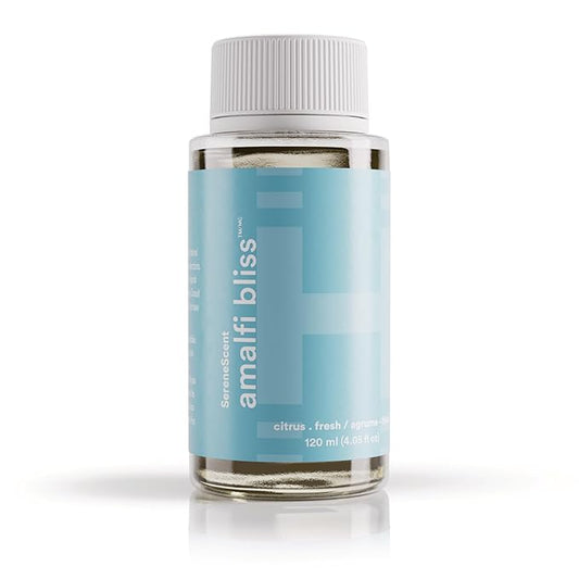 Homedics SereneScent Waterless Diffuser Oil Refill — Amalfi Bliss (120ml). Clean, Safe, Fresh & Floral Home Fragrance. Compatible with SereneScent Diffusers. Easy Twist Plug & Play.