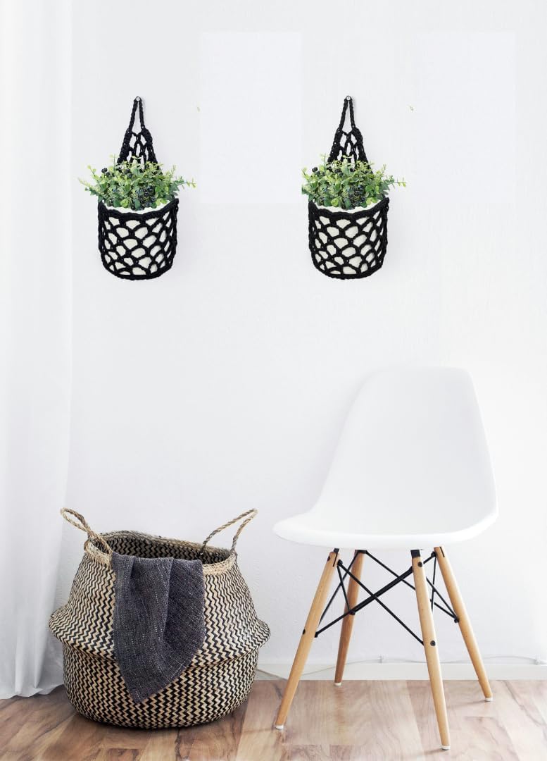 2PK Wall Planters for Indoor Plants, Macrame Plant Hanger | Wall Planter, Plant Hanger, Hanging Planter (2PK, for 6 inch Pot)