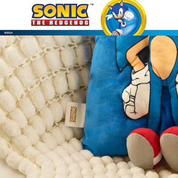 Sonic The Hedgehog Anime Kids Super Plush Cozy Snuggle (TM) Pillow (100% Officially Licensed Product) by Franco