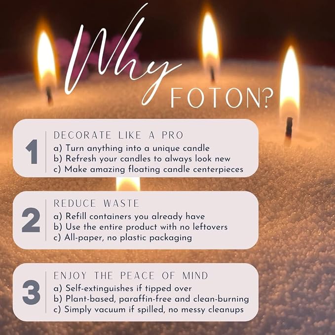 Foton Pearled Candle Le Cube Concrete Vase Set 16 Oz Square - Lazy Lulu Scented - Refillable Jar Scented Candle Sand Wax with 15 Wicks - Natural Non-Toxic Decorative Candles for Home
