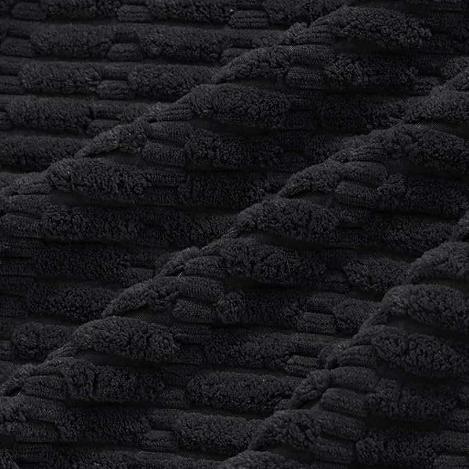 Fancy Homi 4 Packs Decorative Throw Pillow Covers for Living Room Couch Bed, Modern Farmhouse Boho Home Décor Accent Cushion Case, 16" x 16" (Pack of 4), Black