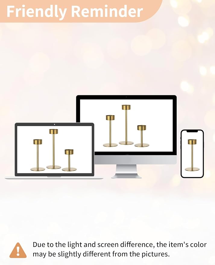 NUPTIO Hurricane Candle Holder for Centerpiece: Set of 6 Gold Taper Candle Holders Bulk - Tall Brass Candlestick Holders with Cylinder Shape Cover for Dinner Table Christmas Decor
